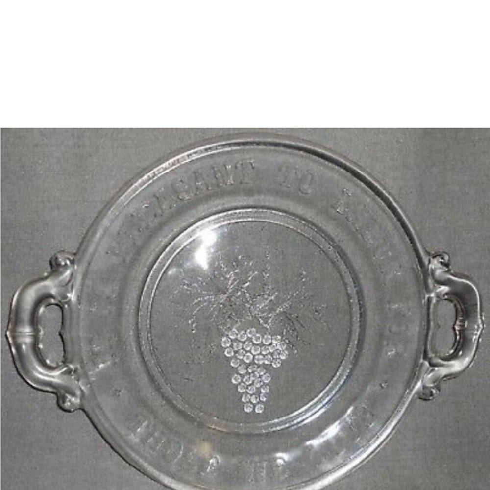 Vintage Early American Press Glass.”It Is Pleasant To Labor For Those We Love”